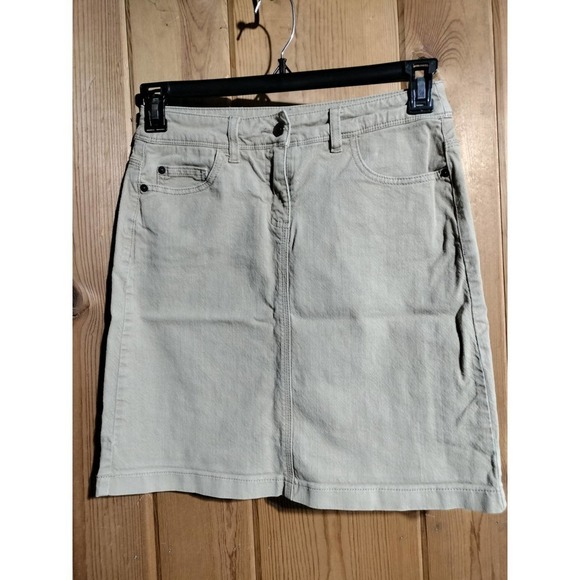 Boden khaki brown jean skirt size 6 regular mini - Picture 1 of 6